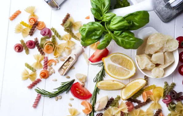Lemon, rosemary, Parmesan, pasta