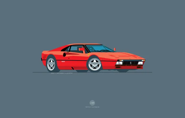 Download Wallpaper Red Auto Machine Ferrari Art Supercar Gto