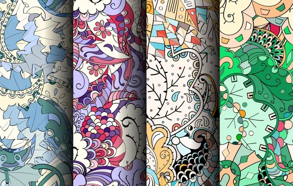 Abstraction, background, pattern, colorful, geometry, ornament, patterns, seamless