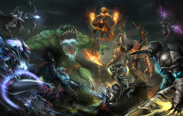 Picture heroes, the battle, Defense of the Ancients, DOTA