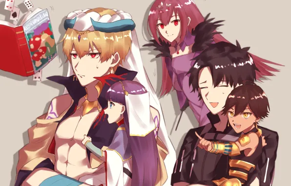 Girl, children, guys, Gilgamesh, Fate / Grand Order, The destiny of a great campaign
