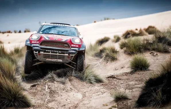Red, Mini, Sport, Desert, Race, Lights, Rally, Dakar