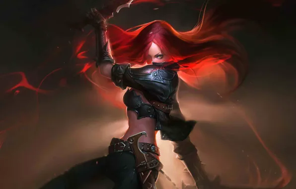 Picture weapons, art, League of Legends, Katarina
