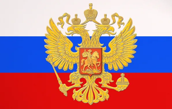 Picture Flag, Tricolor, Coat of arms, Russia