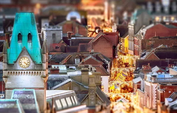 Picture England, home, Christmas, panorama, Hampshire, Winchester