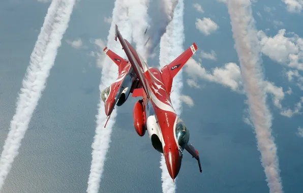 Fighter, F-16, F-16C, Aerobatic team, Of Singapore air force, The Black Knights, F-16C Fighting Falcon, …