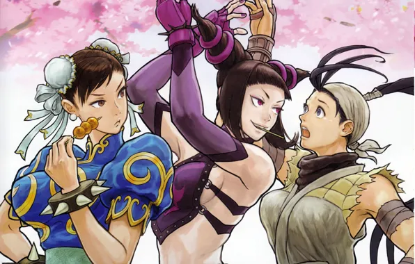 Picture fighter, street, Ibuki, Juri, Chun li