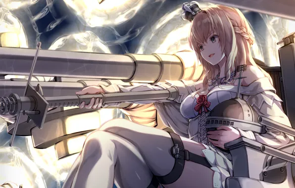 Picture girl, weapons, anime, art, kantai collection