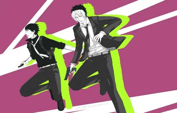 Wallpaper gun, weapons, anime, shot, art, guy, Katekyo Hitman Reborn,  Teacher-mafia Reborn for mobile and desktop, section сэйнэн, resolution  5000x3500 - download