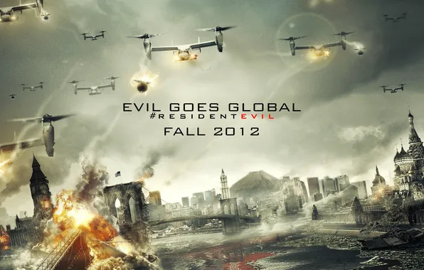 2012, Resident Evil Retribution, evil goes global
