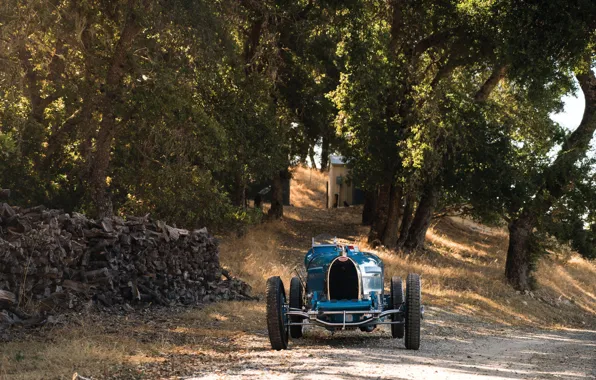 Retro, 1927, Front view, Sports car, Bugatti Type 35C