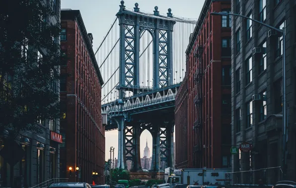 Picture the city, home, USA, New York, Brooklyn bridge