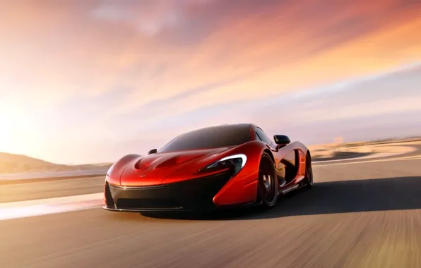 Picture Concept, McLaren, Auto, Road, Machine, Orange, Day, Sports car