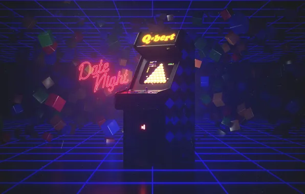 Music, The game, Retro, Style, Background, 80s, Style, Neon