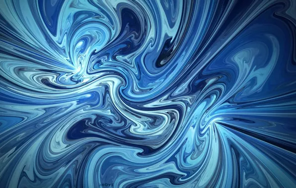 Blue, abstraction, background, blue, paint, picture, color mixing