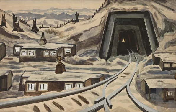 Picture 1920, Charles Ephraim Burchfield, Coal Mine, End of the Day