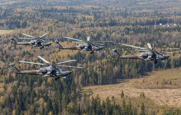 Flight, shock, helicopters, Mi-28