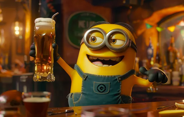 Picture beer, minions, AI art