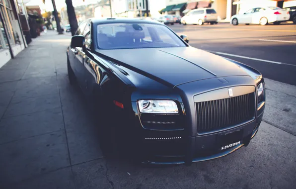 Rolls-Royce, Ghost, Black, Matte, Luxury