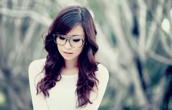 Picture Asian, blur, glasses