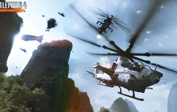 Picture rocks, Battlefield 4, China Rising.helicopter, air superiority