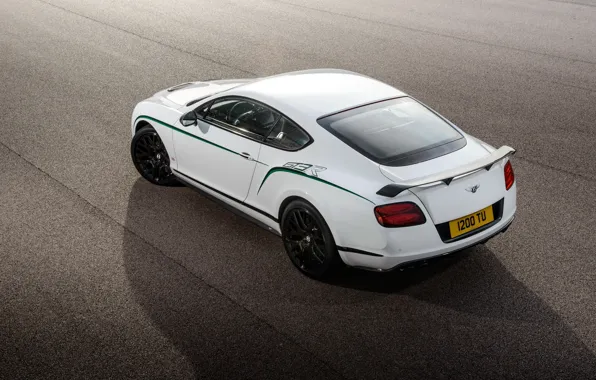 White, asphalt, strip, Bentley, Continental, 2014, GT3-R