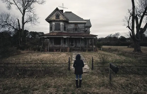 Picture girl, life, house
