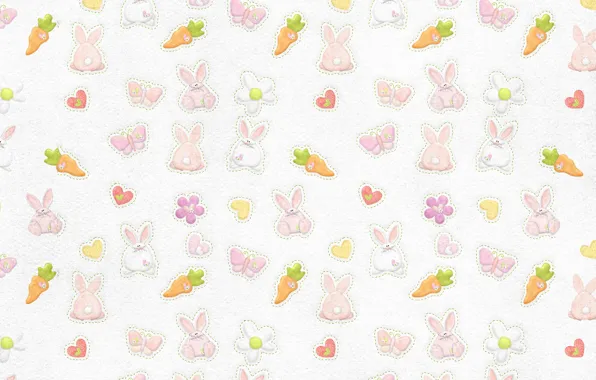 Butterfly, background, Wallpaper, texture, carrot, rabbit, rabbits, children's