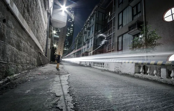 Night, the city, street