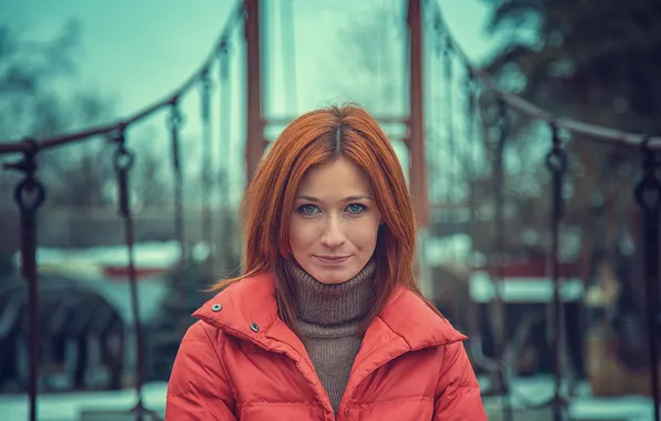 Blur, jacket, redhead, sweater