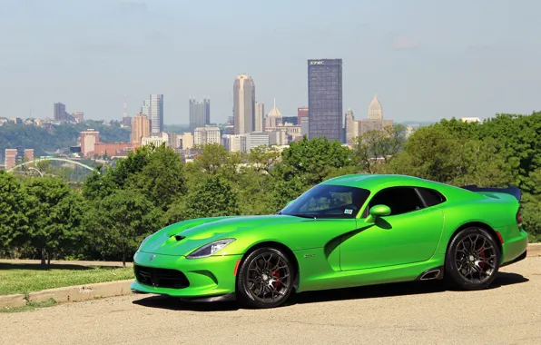 Picture green, viper, dodge, gts