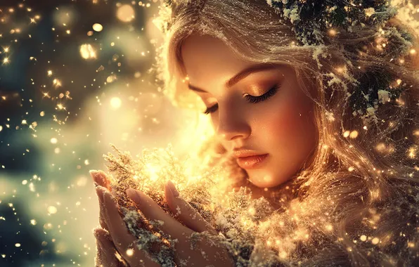 Look, girl, fantasy, image, Princess, AI art, neural network