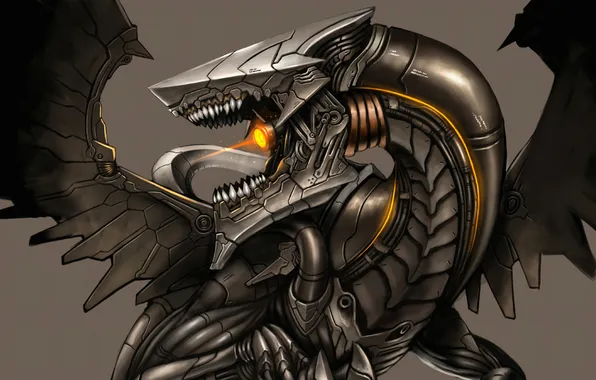Picture light, metal, Dragon, robot, wings, body, head