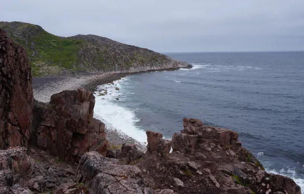 Sea, landscape, nature, rocks, shore, coast, sea, landscape