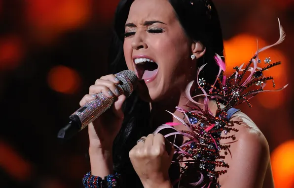 Music, actress, Katy Perry, microphone, singer
