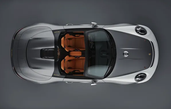 Porsche, the view from the top, 2018, gray-silver, 911 Speedster Concept