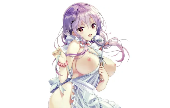 Boobs, breast, anime, purple eyes, tits, chest, busty, oppai