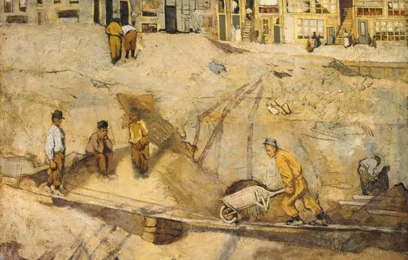 Picture oil, picture, Sand Quarry in Amsterdam, Richard Roland Holst