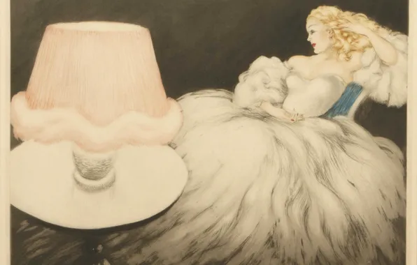 Picture 1948, Louis Icart, Lampshade