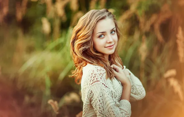 Smile, sweetheart, girl, bokeh, teen