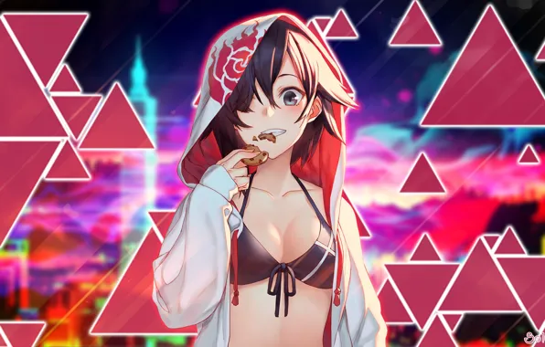 Picture look, girl, cookies