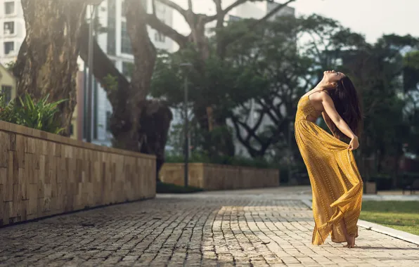Picture girl, pose, street, Dimitry Roulland, Jerilyn Huang