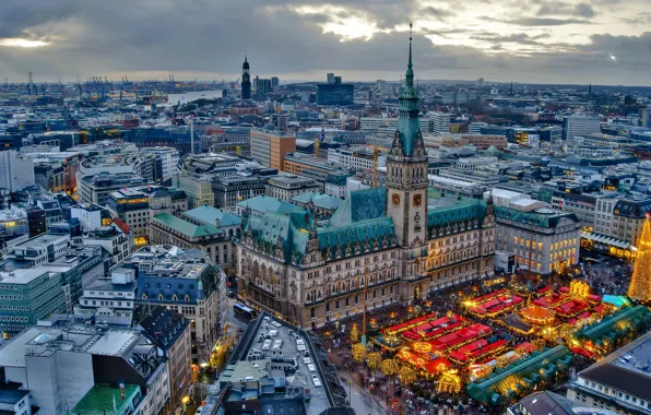 The city, panorama, Hamburg