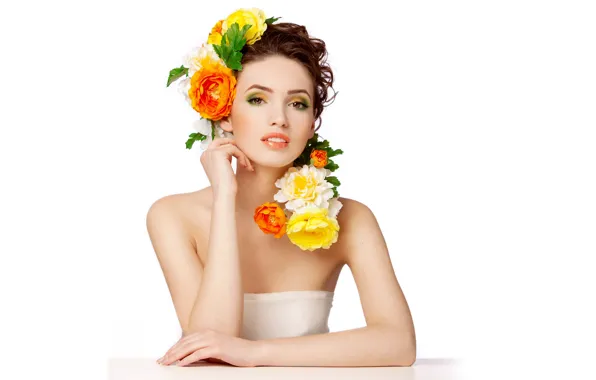 Look, flowers, style, model