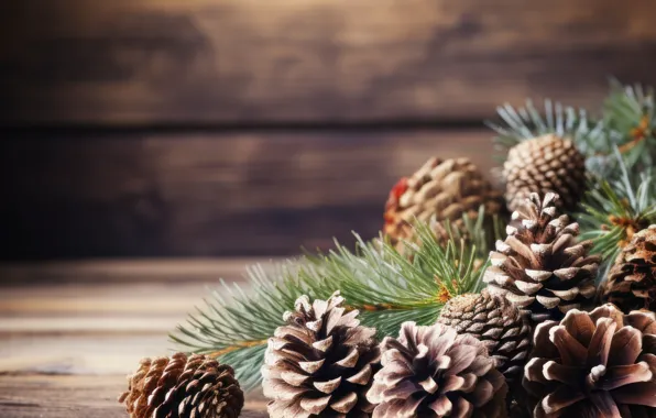 Branches, tree, Board, Christmas, New year, needles, bumps, coniferous