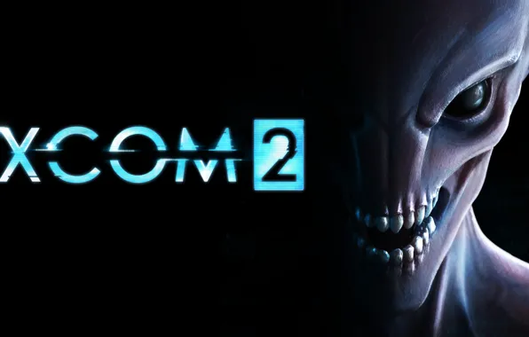 Picture look, darkness, teeth, logo, alien, logo, 2K Games, Firaxis