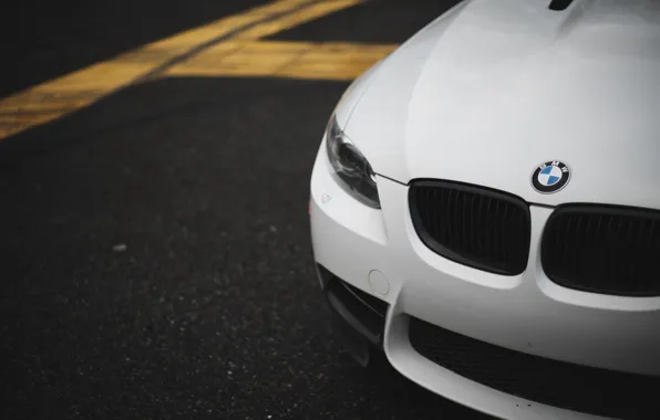 BMW, White, E92, Face, LED