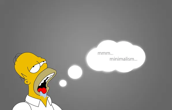 Picture grey, The simpsons, minimalism, Homer