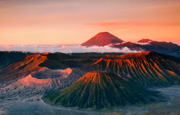 Mountains, the volcano, Bromo, Indonesia, Java, Tanger