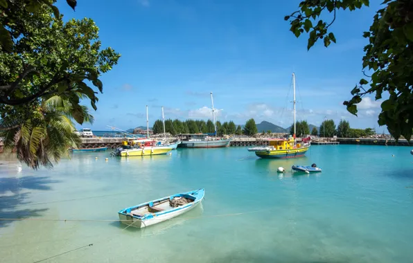 Picture Marina, port, Seychelles, The-Dike
